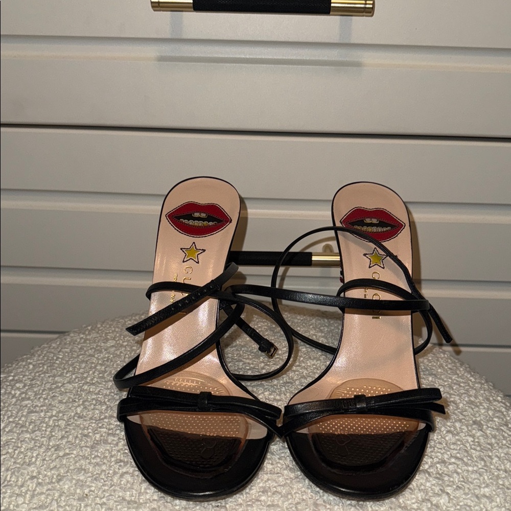 Gucci snake heels Black Strappy Women's Sandals
